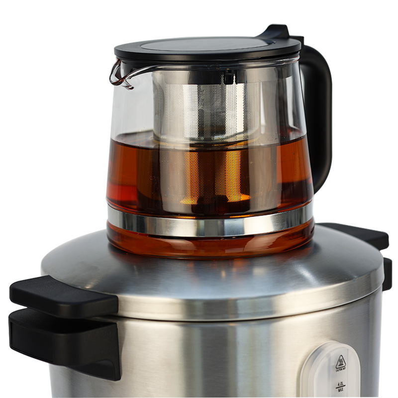 Fabricant en gros 4l en acier inoxydable russe Samovar Machine à thé électrique turc Samovar bouilloire à vendre