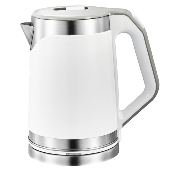 YUEKON appareils de cuisine Double paroi en acier inoxydable 2l théière électrique bouilloire électrique avec Base à 360 degrés 