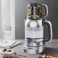 Machine à thé turque 2,0 l, affichage Led CE, contrôle de la température, bouilloire électrique avec filtre en verre, cafetière et thé 