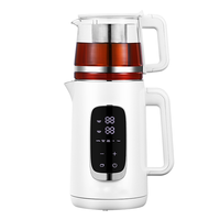 Screen numérique 1500W Screen Kettle Tea Maker Double mur sans fil sans fil avec contrôle et affichage sensibles tactiles