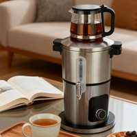 Fabricant en gros 4l en acier inoxydable russe Samovar Machine à thé électrique turc Samovar bouilloire à vendre