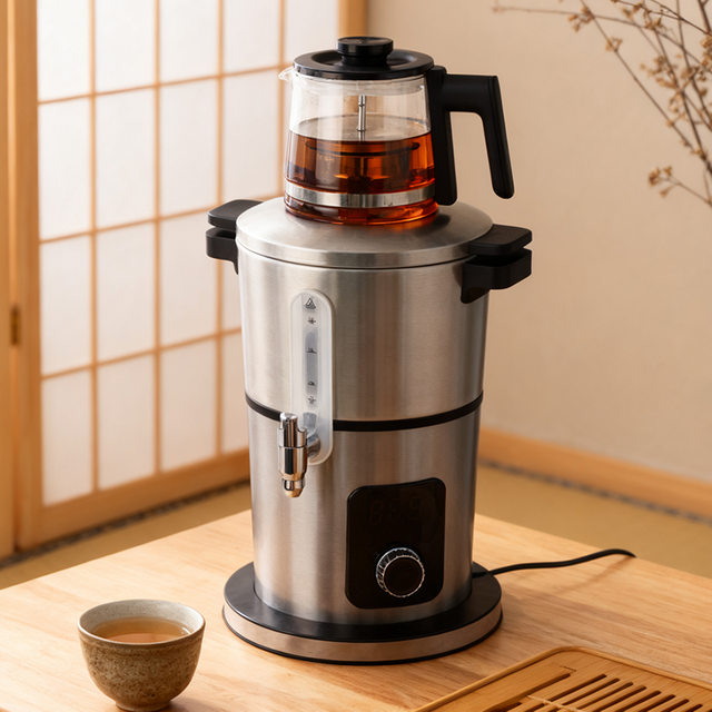 Appareils ménagers machine à thé électrique Samovar SUS 304 en acier inoxydable matériel en gros électrique thé chaudière bouilloire Samovar