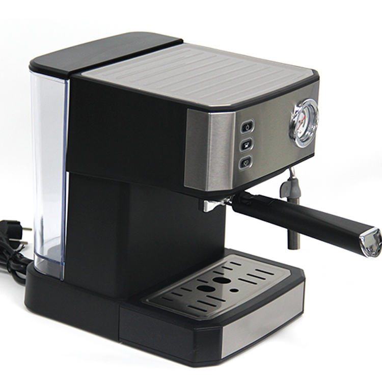Machine à café électrique goutte à goutte expresso, 20 bars, Cappuccino, avec réservoir d'eau Transparent amovible de 1,6 l 