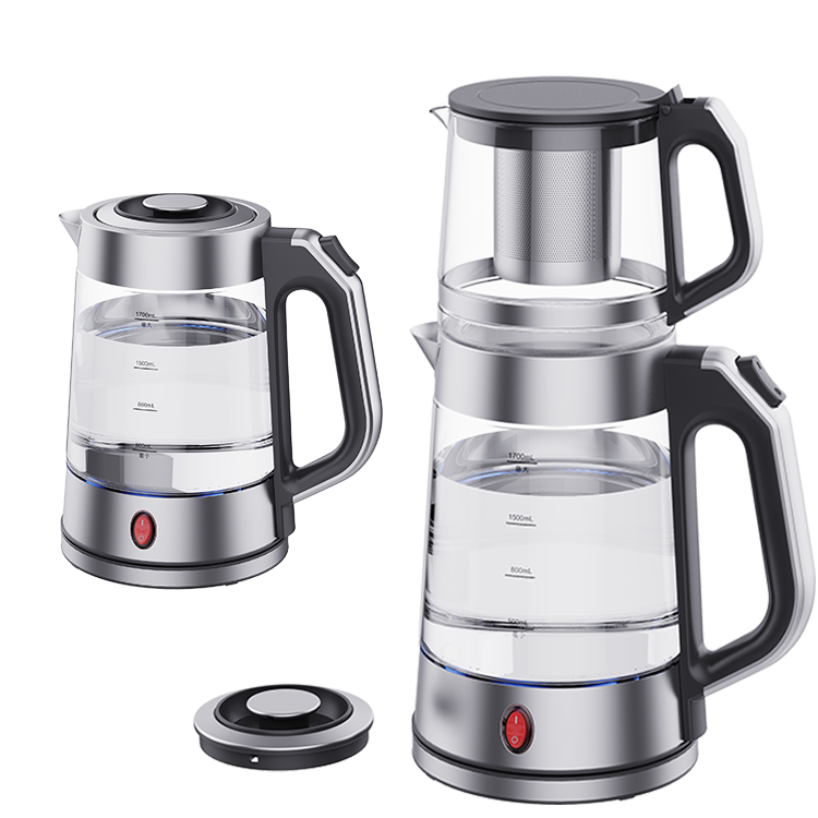 YUEKON – théière électrique en verre avec théière, appareil ménager Skd Ckd, ensemble Samovar russe avec filtre