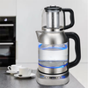 Élément chauffant automatique intelligent en acier inoxydable, ensemble de cafetière à thé chaude en verre, machine à thé électrique turque 