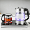 Machine à thé chinoise à commande numérique, chaudière à eau avec plateau, capacité de 1,7 l + 1 l, bouilloire à thé turque et théière en verre