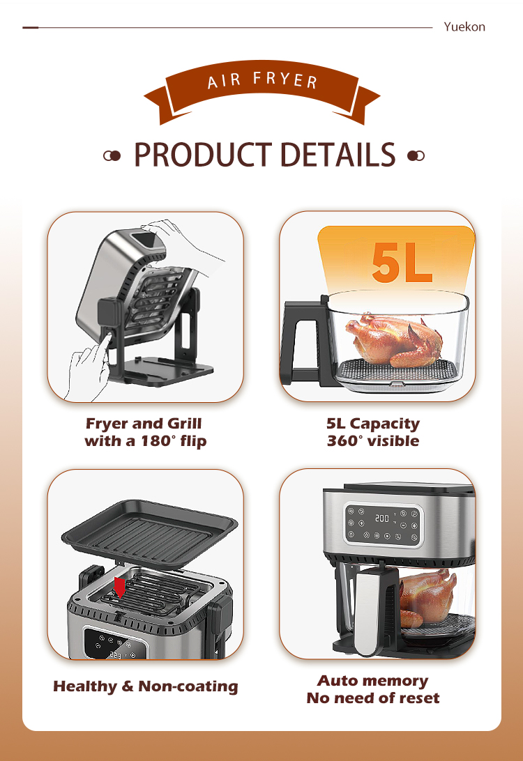 Friteuse et Grill avec retournement &agrave; 180&deg;