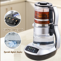 Appareils ménagers théière en verre Borosilicate Portable chauffe-eau Double machine à thé turque électrique avec infuseur amovible