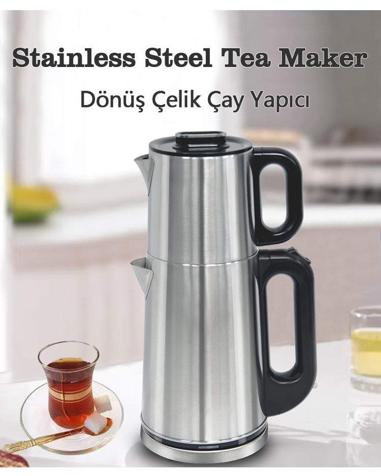 double pot en acier inoxydable 