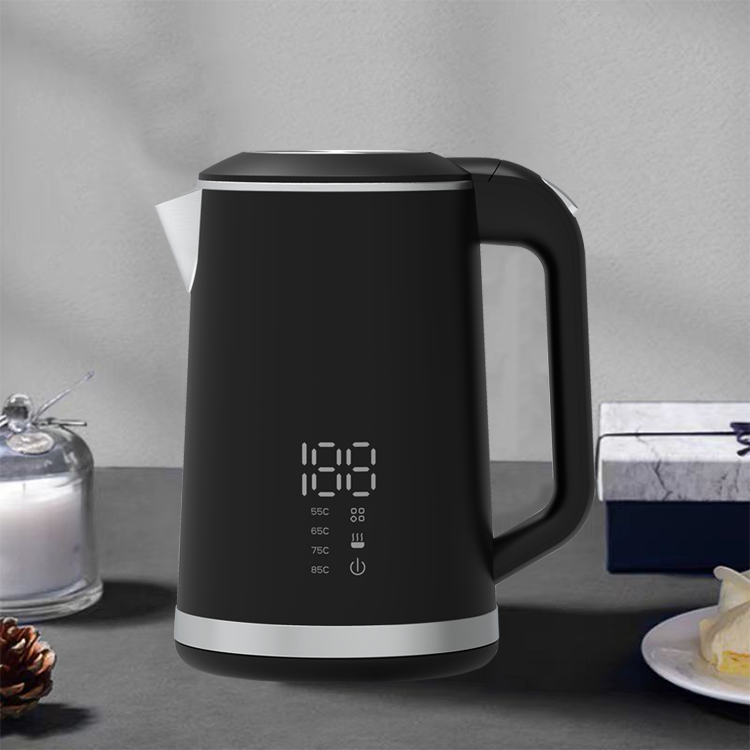 Appareils ménagers Bouilloire électrique à corps en acier inoxydable 304 de qualité alimentaire, pichet à eau électrique à Double paroi, 1,5 l 