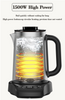 Home Appliance OEM en verre électrique personnalisé Kettle Tea Set Turkey Tea Maker Machine 2.0L + 1.1Les bouilloires en acier inoxydable et théière 