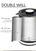 Appareils à domicile Nouveau design électrique Keitle Factory Borosilicate Glass Tea Maker Double Mur Wall Glass Thé