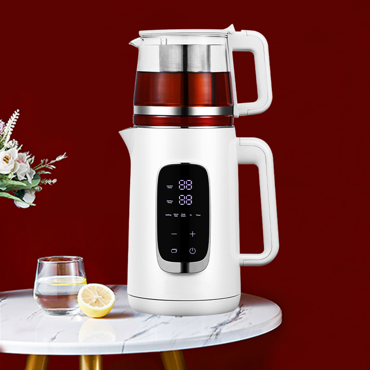 Offre spéciale théière électrique 1,5 l avec chaudière à eau théière 1,1 l en verre Borosilicate