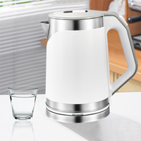 YUEKON appareils de cuisine Double paroi en acier inoxydable 2l théière électrique bouilloire électrique avec Base à 360 degrés 