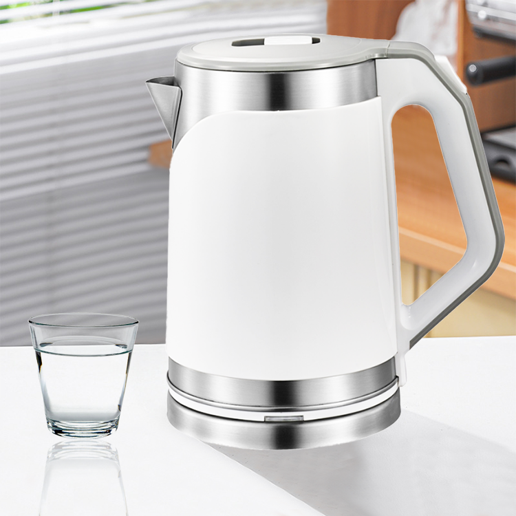 YUEKON appareils de cuisine Double paroi en acier inoxydable 2l théière électrique bouilloire électrique avec Base à 360 degrés 