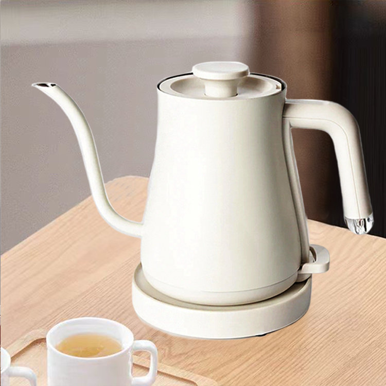 Cafetière électrique à col de cygne en acier inoxydable de 600ml, bouilloire à verser sur expresso