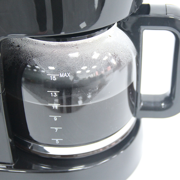 Cafetière électrique expresso goutte à goutte, 650W, arrêt automatique, 1,5 l, 5 à 10 tasses, noire