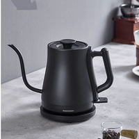 YUEKON Bouilloire à café électrique en dinde de 1,0 l, intérieur en acier inoxydable, versez sur les cafetières pour bouilloire à col de cygne goutte à goutte à la main