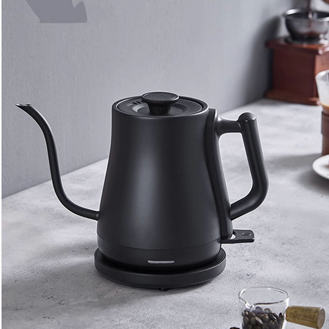 YUEKON Bouilloire à café électrique en dinde de 1,0 l, intérieur en acier inoxydable, versez sur les cafetières pour bouilloire à col de cygne goutte à goutte à la main