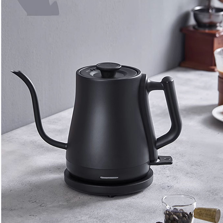 YUEKON Bouilloire à café électrique en dinde de 1,0 l, intérieur en acier inoxydable, versez sur les cafetières pour bouilloire à col de cygne goutte à goutte à la main