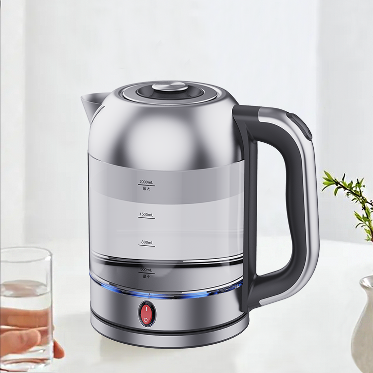 Machine à thé Double Samovar turque 2 en 1, chauffe-eau 2200W, filtre lavable, machine à thé électrique en verre personnalisée 