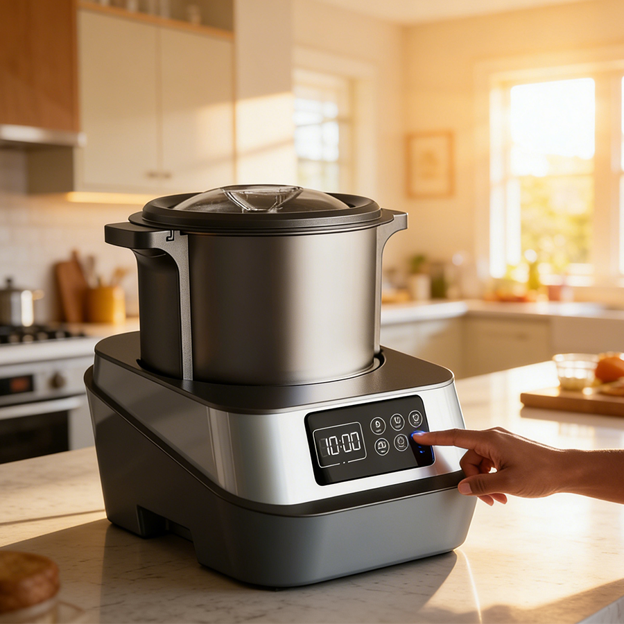 Machine à piler Fufu domestique en acier inoxydable, 1000W, 6l, broyeur de viande, aliments, cuisson du manioc, Machine à hirondelle