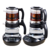YUEKON appareils intelligents machine à thé Samovar nouveau 1,8 l + 0,9 l Double couche contact froid machine à thé intelligente en verre à haute teneur en Borosilicate