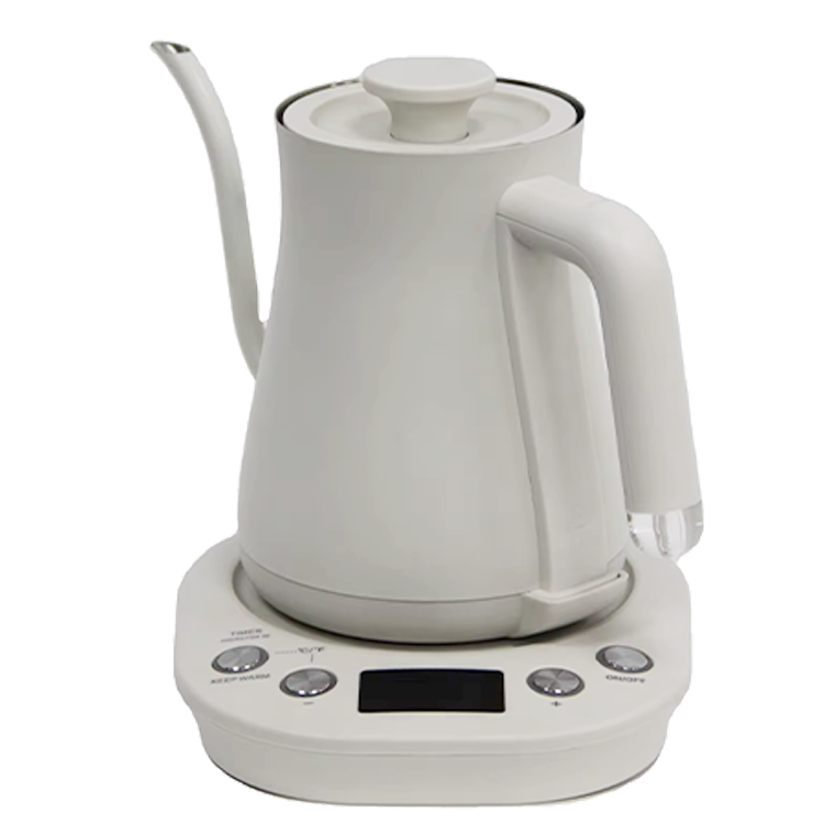 Chaudière à eau chauffante blanche en acier inoxydable, 220v, 0,6 l, petite bouche, bouilloire électrique à col de cygne, pour faire bouillir le thé et le café 