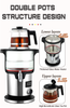 Appareils électriques et ménagers 4,5 L + 1,1 L Machine à thé double électrique numérique Samovar russe avec théière en verre