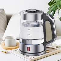 YUEKON – bouilloire électrique en verre avec Led bleue, 1,7 l, avec mise hors tension automatique, offre spéciale