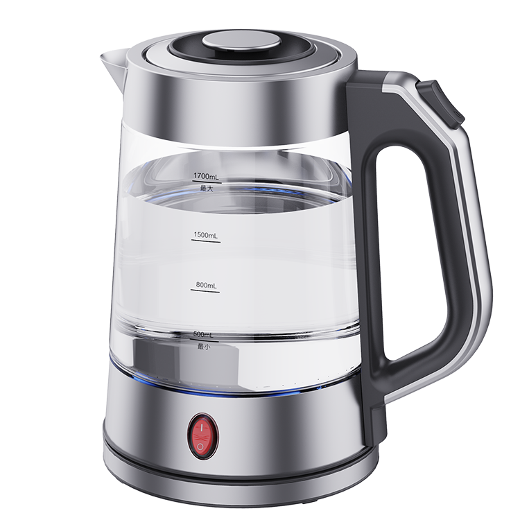YUEKON – bouilloire électrique en verre avec Led bleue, 1,7 l, avec mise hors tension automatique, offre spéciale