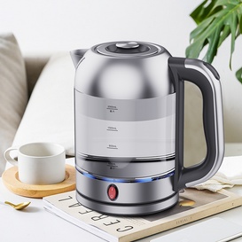 Théière en verre 2,0 l, appareil de cuisine domestique, bouilloire électrique Portable sans fil, Machine à thé en verre 