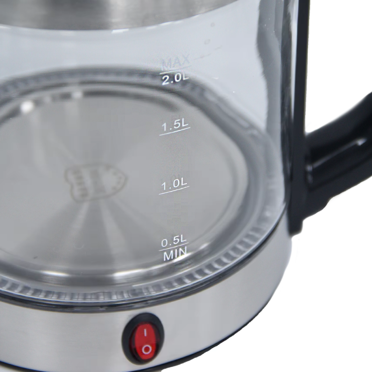 Mini bouilloire électrique portative de thé 2.0L chaudière à eau de corps en verre avec la fonction de maintien au chaud bouilloire en verre Machine à thé électrique 
