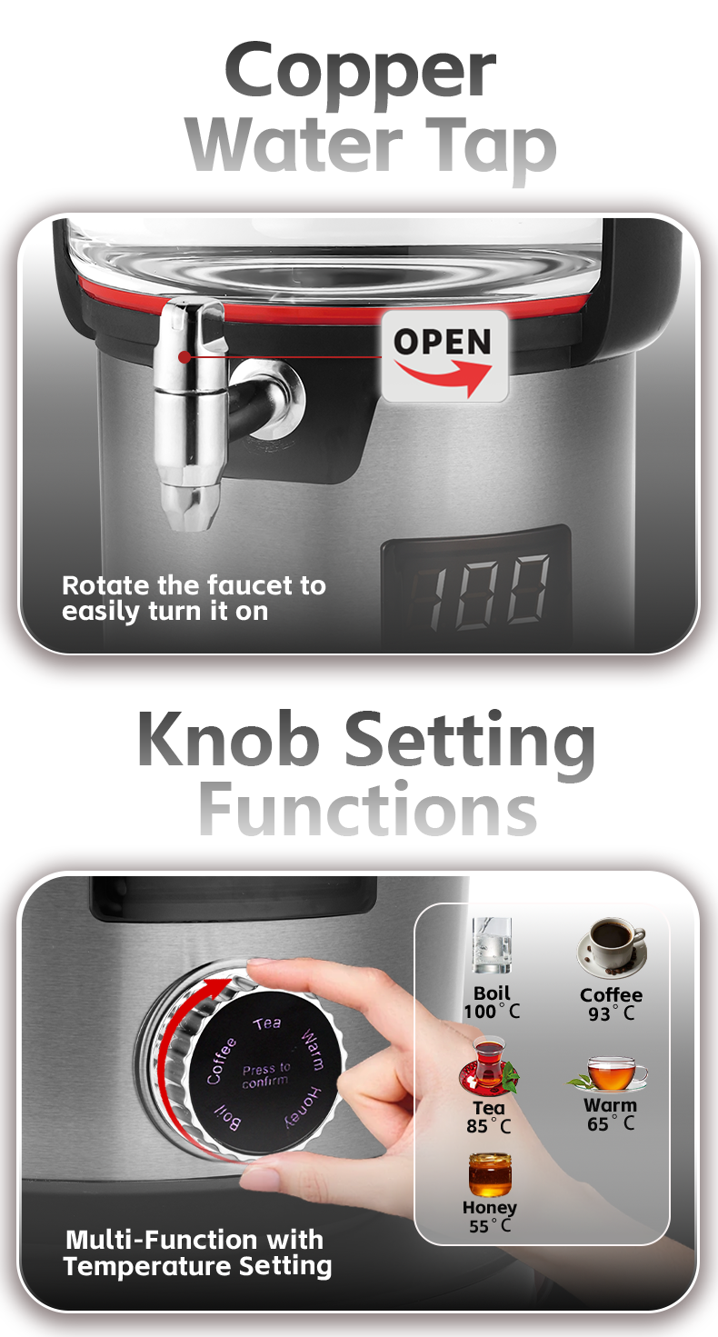 Puissance &eacute;lev&eacute;e de 2 000 W pour une &eacute;bullition rapide