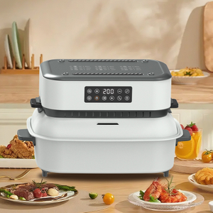 Friteuse à air numérique multifonctionnelle commerciale de grande capacité en acier inoxydable de 1500 W avec plusieurs menus au choix