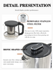 Home Appliance OEM en verre électrique personnalisé Kettle Tea Set Turkey Tea Maker Machine 2.0L + 1.1Les bouilloires en acier inoxydable et théière 