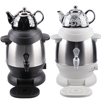 Pot en céramique 1500w 1L + 4L, bouilloire turque en acier inoxydable, bouilloire à thé électrique, machine à thé Samovar russe avec bouton de contrôle de la température