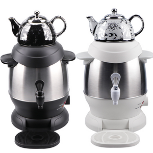 Pot en céramique 1500w 1L + 4L, bouilloire turque en acier inoxydable, bouilloire à thé électrique, machine à thé Samovar russe avec bouton de contrôle de la température