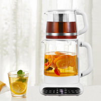 Appareils de cuisine, théière en verre, bouilloire électrique Portable sans fil de 1,5 l