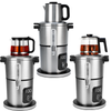 Appareils ménagers bouilloire électrique Double couche en acier inoxydable, théière automatique, théière persane Samovar 2 en 1, argent Samovar