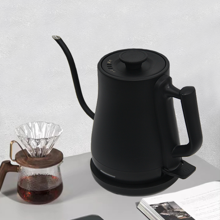 Bouilloire électrique à col de cygne en acier inoxydable, bouilloire goutte à goutte à flux Vertical à 90 degrés Pour la maison, verser sur le café Kettie