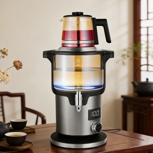 Machine à thé Samovar en acier inoxydable de haute qualité, 5,6 l, Protection contre l'ébullition et l'eau sèche, bouilloire électrique, thé de dinde, Samovar d'urne à thé
