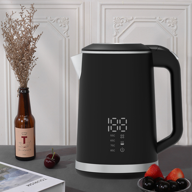 Bouilloire électrique intelligente à Double paroi en acier inoxydable 304, avec mise hors tension automatique, pour garder le thé au chaud, Pot de santé, bouilloire à eau 