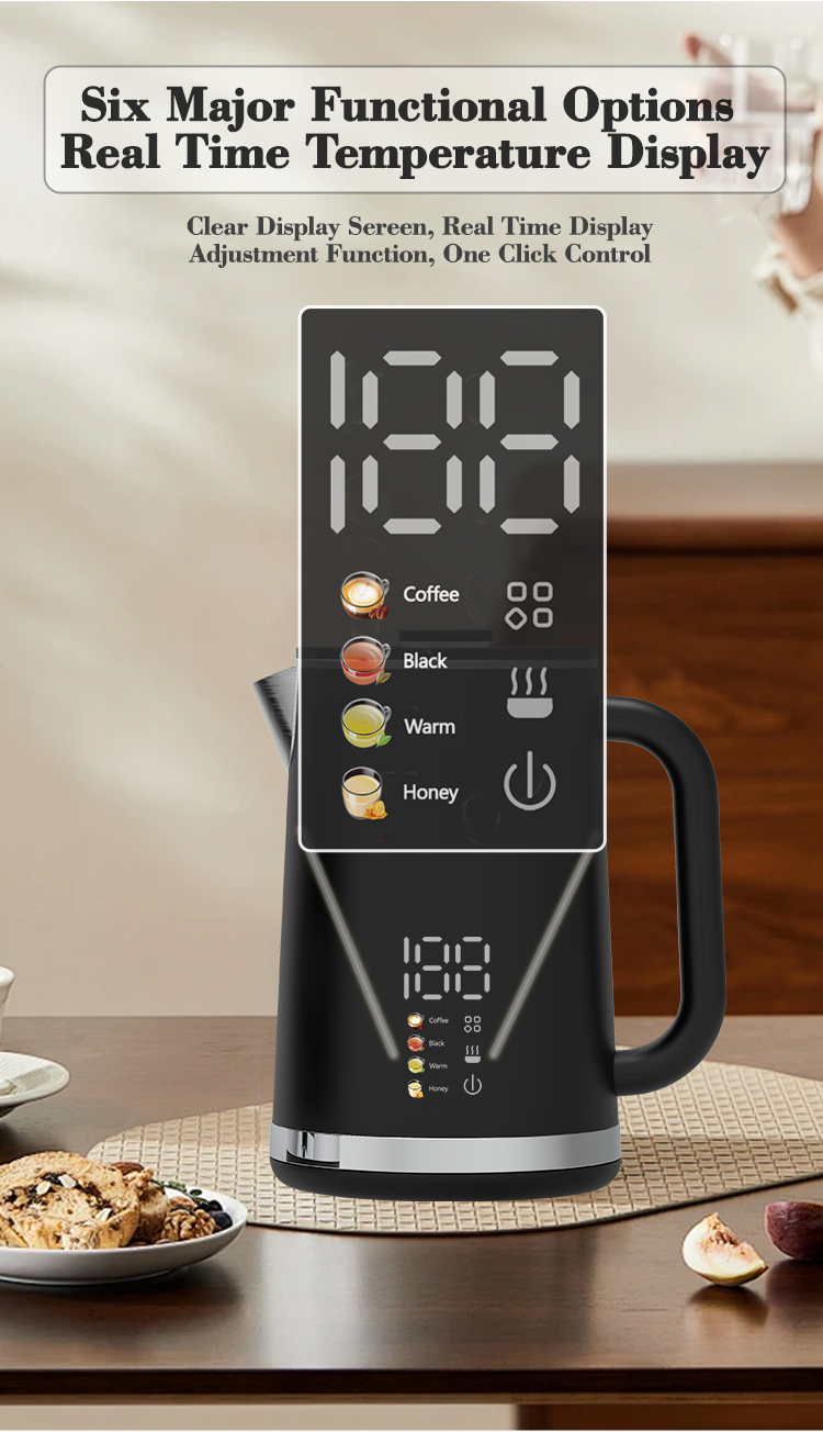 Appareils à domicile Nouveau design électrique Keitle Factory Borosilicate Glass Tea Maker Double Mur Wall Glass Thé