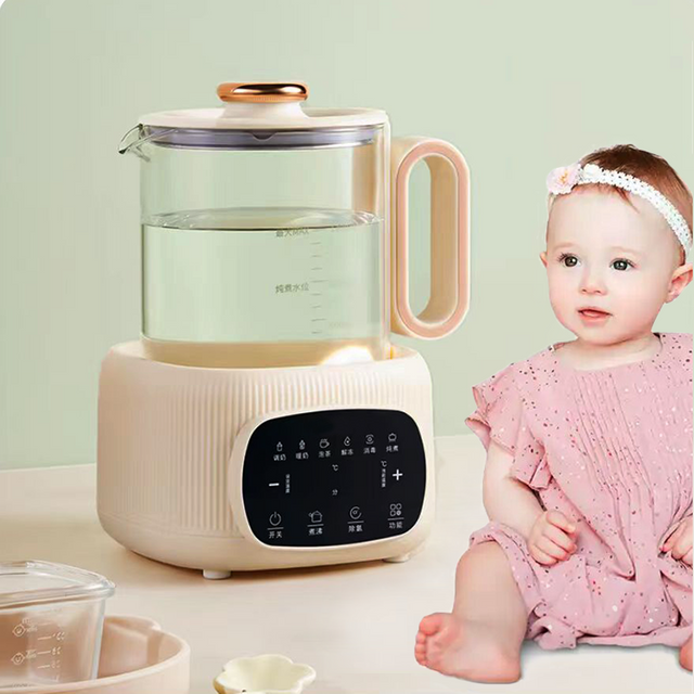 Chauffe-biberon 3 en 1, capacité de 1,3 l, modulateur de lait, mélangeur de lait et bouilloire avec fonction d'élimination du chlore