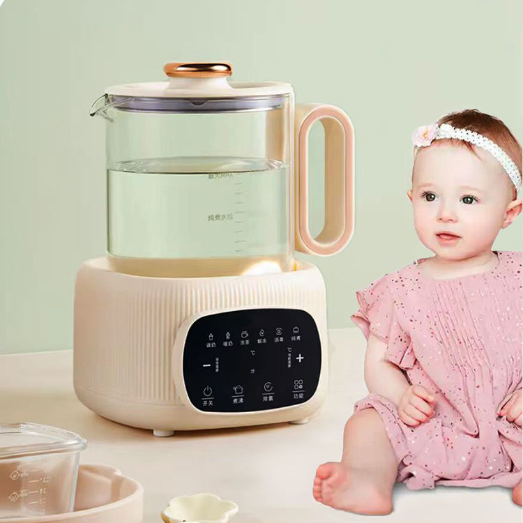 Chauffe-biberon 3 en 1, capacité de 1,3 l, modulateur de lait, mélangeur de lait et bouilloire avec fonction d'élimination du chlore