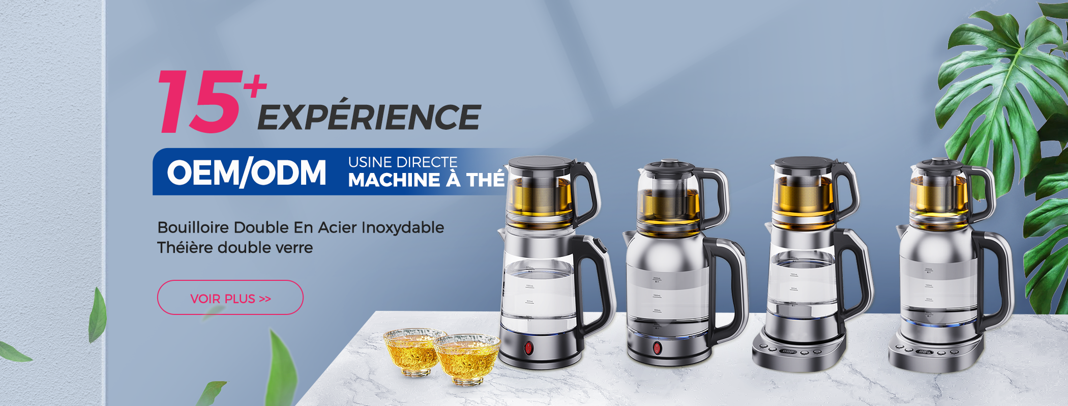 Banner of Zhongshan Yuekon Electrical Appliances Co., Limited showcasing their professional production line, fashion design multifunctional kitchen home appliances, and their role as a solution provider and manufacturer with a professional R&D team.