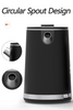 Yuekon 1,5L + 1,1 L Kettles Electronic Kettles Glass Kettle and Teapot 2 In1 Double couche avec contrôle de la température