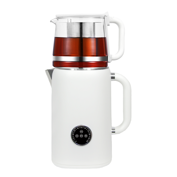 Bouilloire électrique en acier inoxydable 1.7/2,8 l, offre spéciale, Double théière turque Samovar, bouilloire à eau avec ensemble de théière 1,1 l