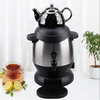 Samovar électrique 2 en 1, théière en céramique blanche émaillée de 5 litres, théière élégante turque russe
